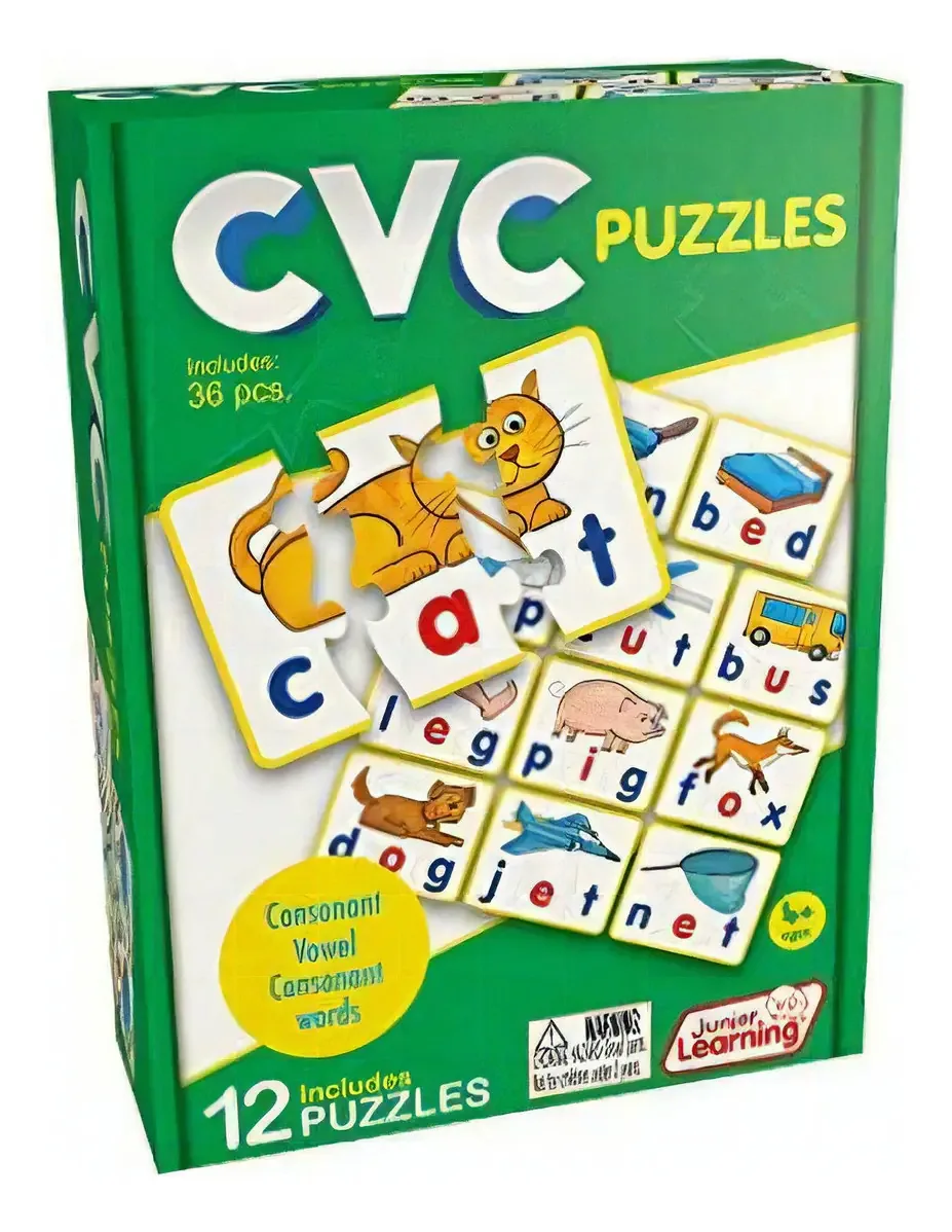 Quebra-cabeças Junior Learning Jl240 Cvc, multicoloridos
