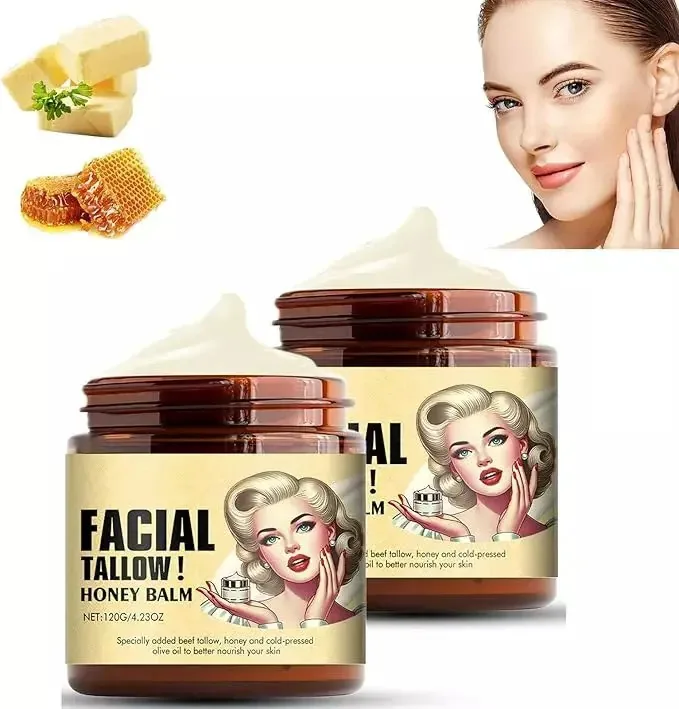 Bálsamo de sebo bovino alimentado com capim com creme hidratado