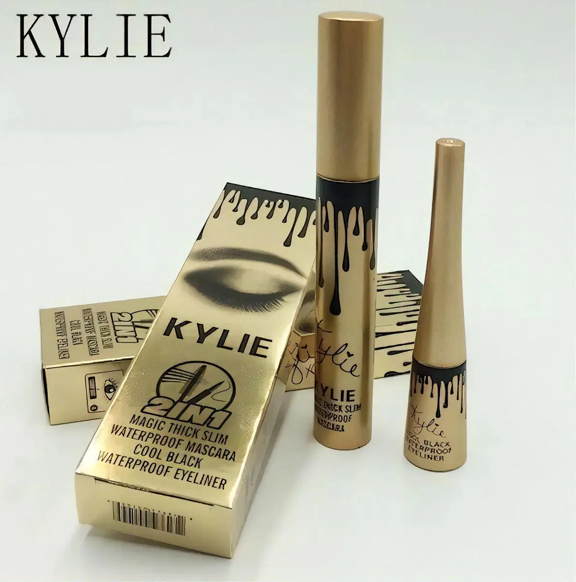 Duo Kylie Jenner Rimel+ Delineador de olhos preto +