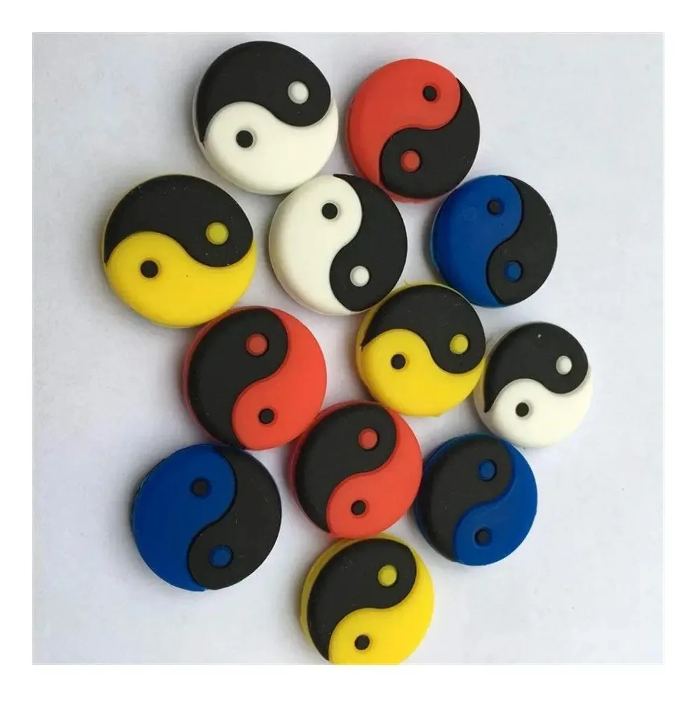 Amortecedor de tênis Taiji Mingyue de 10 peças Colors para reduzir os antivibradores de raquetes de tênis e antivibradores (cor: cores variadas)