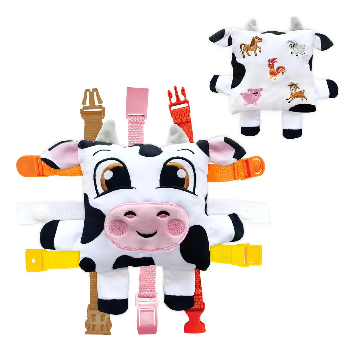 Brinquedos com fivelas - Bessie Cow - Atividade de aprendizagem para crianças Color Bessie Cow