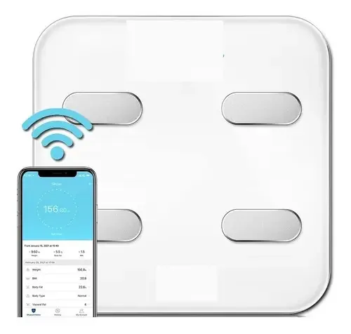 Balança de peso corporal digital branca Arboleaf CS20a
