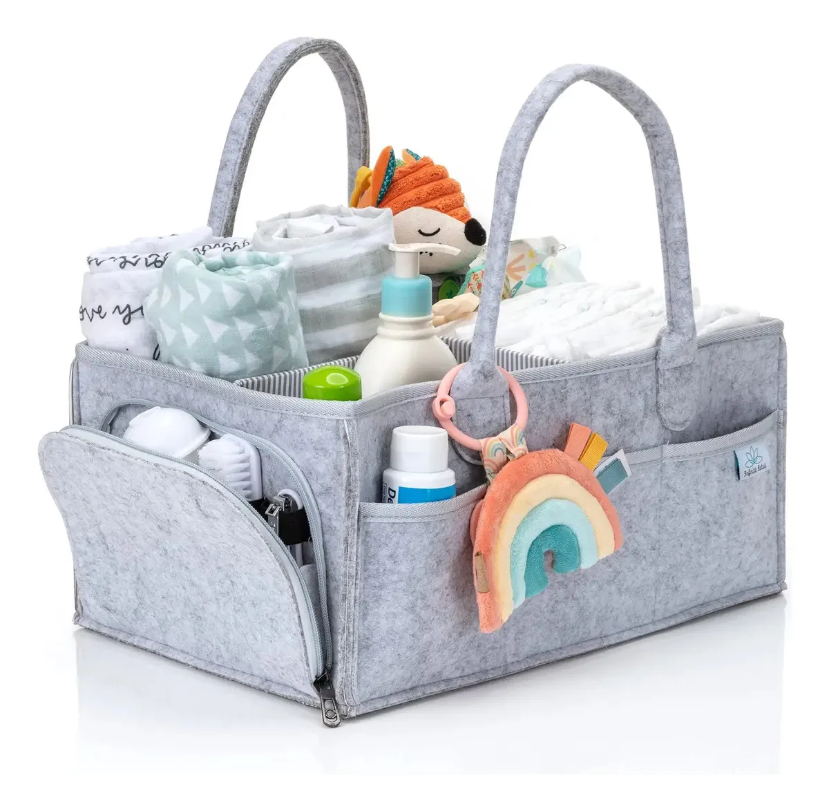 Infinite Lotus - Organizador de Fraldas para Bebê, para Fraldas, Lenços e Outros Itens Essenciais para Berçário, Organizador de Fraldas para Trocar na Mesa e pela Casa, Cesta para