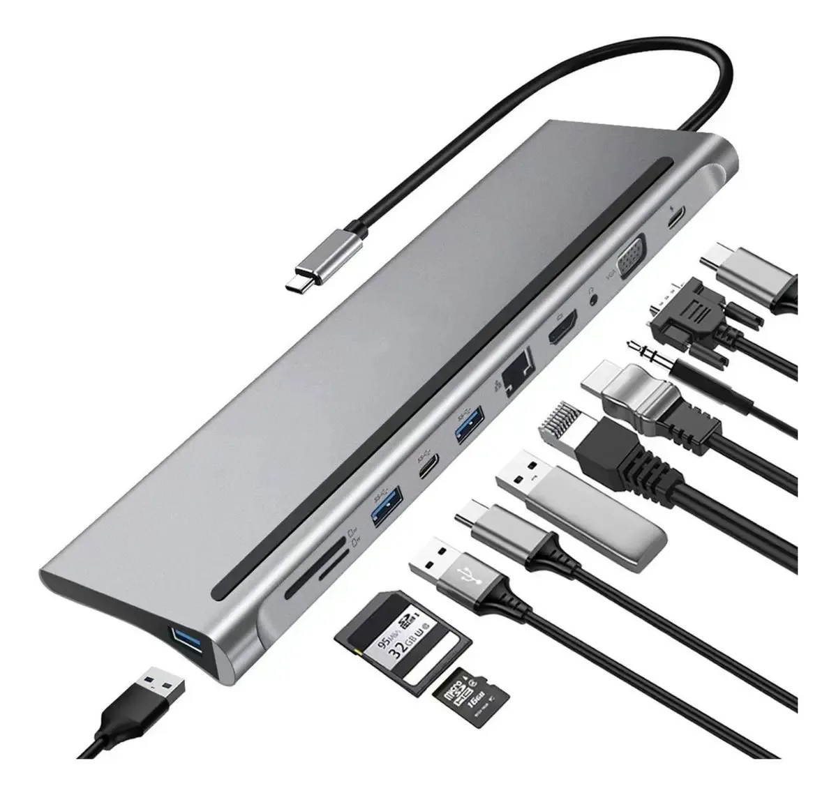 Estação de ancoragem USB-C 11 em 1 para Macbook e PC