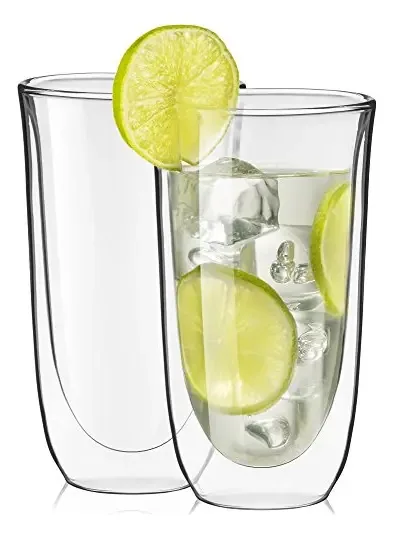 JoyJolt - Vaso Decorativo Transparente 10x5cm