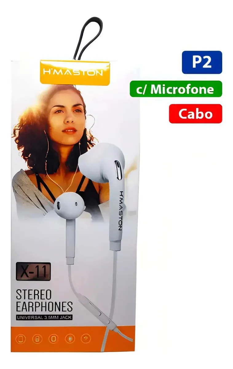 Fone Ouvido Com Microfone Earphone Ej-11 H'maston
