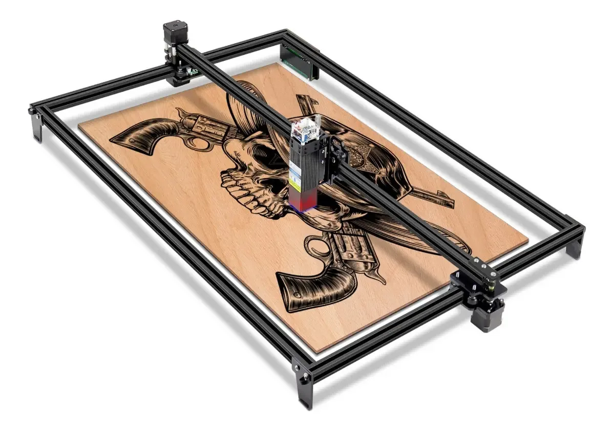 Cnc Laser Diodo Duplo Total 10w Área 81x46cm Corte Gravação