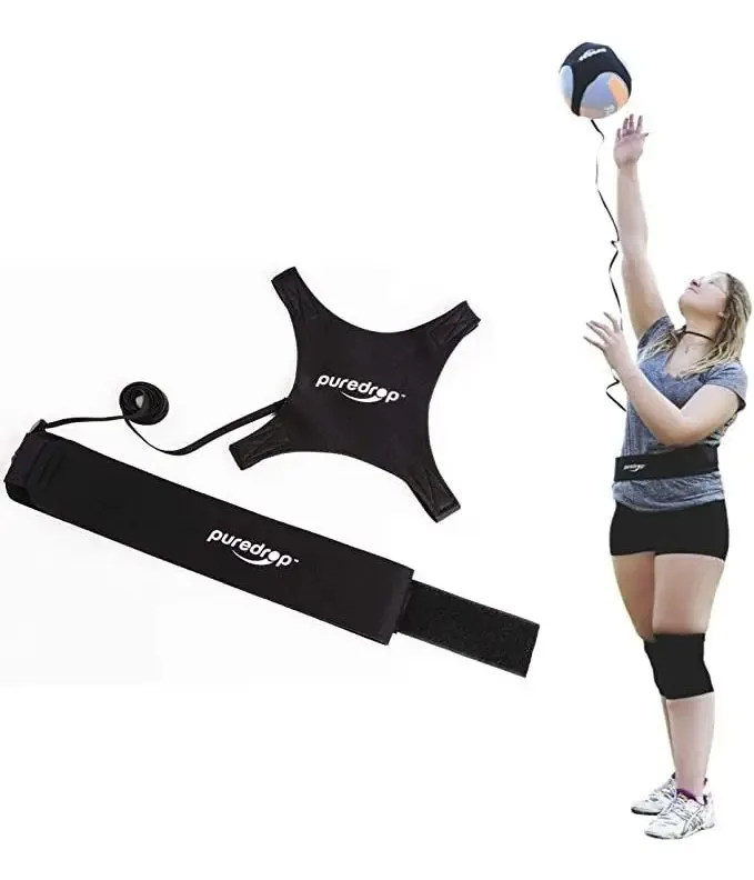 Equipamento de Treinamento de Voleibol Puredrop, Ótimo Treinador para Prática Individual de Saques e Movimentos de Braço, Retorna a Bola Após Cada Movimento, Cordão Ajustável e