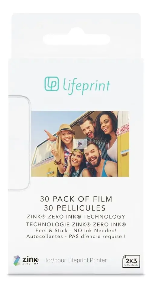 Pacote Lifeprint de 30 filmes para impressora fotográfica