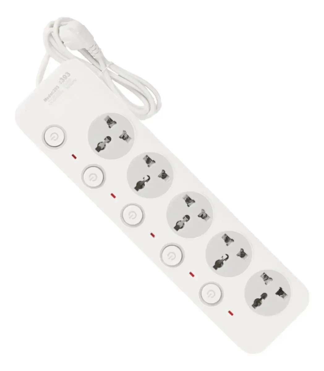 Sapato Universal Extend Home com vários soquetes e 5 soquetes, branco