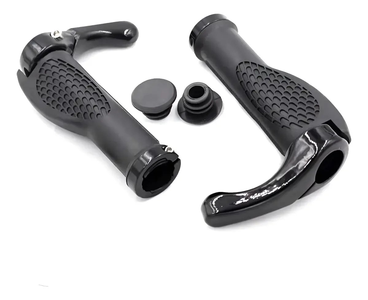 Manopla Punho Bike Acessório Ciclismo Chifres Bicicleta Bar Preto