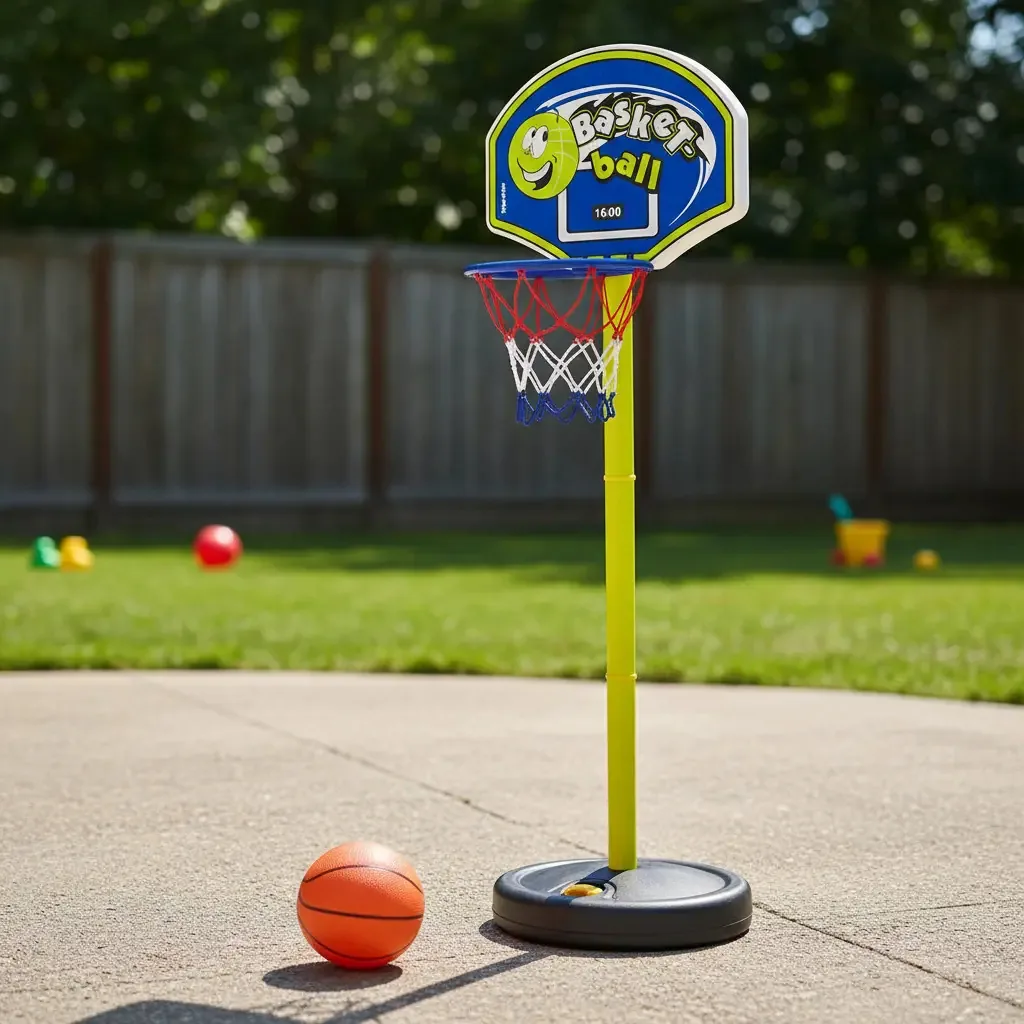Cesta de basquete de brinquedo com suporte