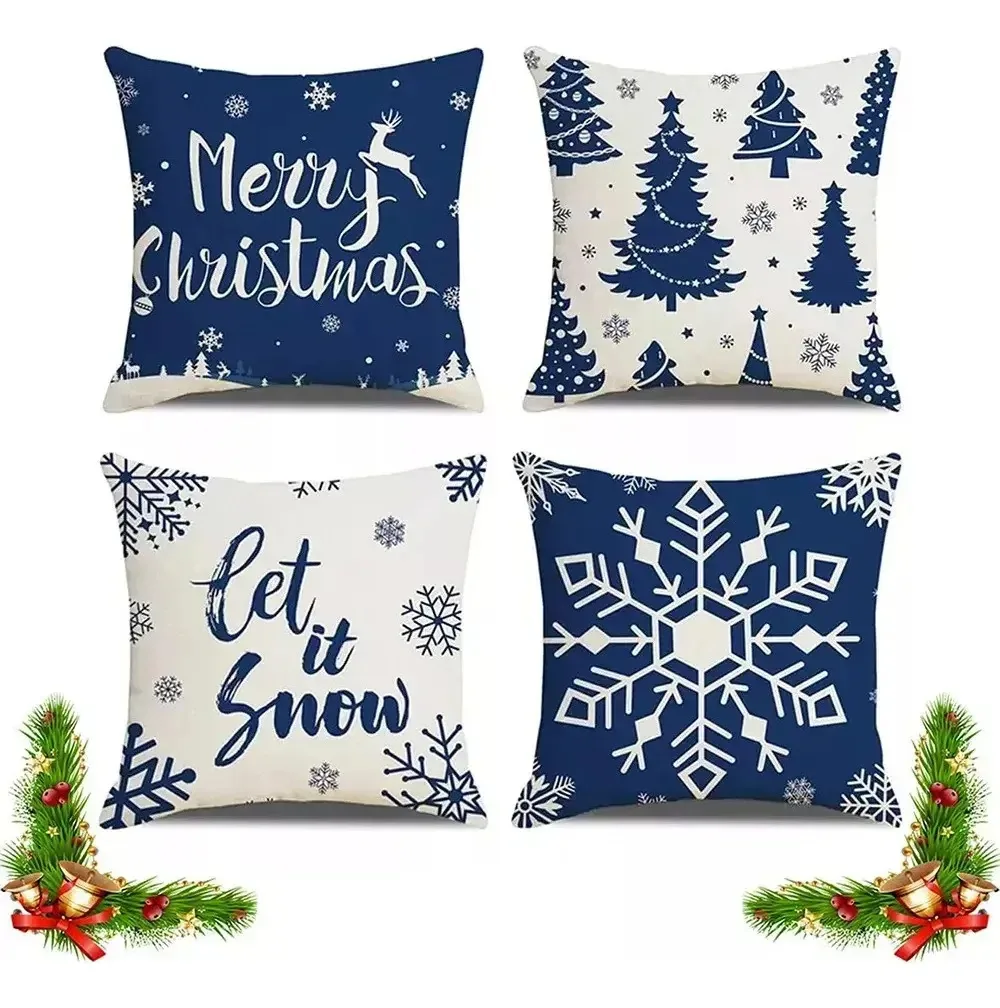 4 almofadas de Natal Capas de Natal e almofadas de decoração de 45