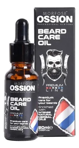 Óleo para barba Ossion Premium 20mL com óleos naturais para hidratação e suavidade