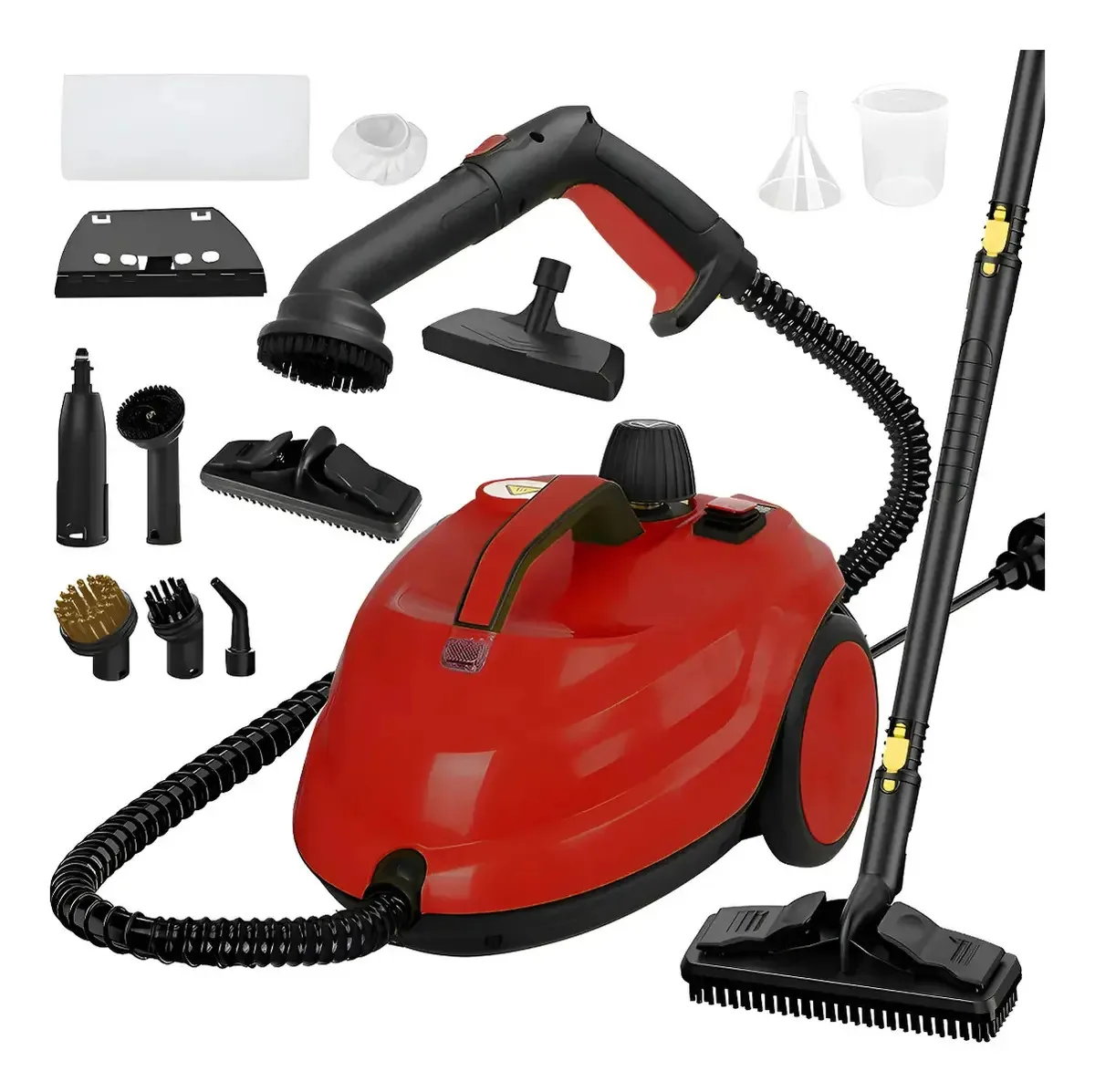 Limpadores a vapor Tygjj Limpador a vapor pressurizado portátil Limpador a vapor de alta temperatura usado em cozinhas, pisos, sofás, carros, aparelhos de ar condicionado, manchas de óleo, vermelho