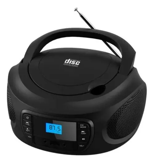 Micro System Ecopower Bluetooth USB Preto FM 2 Caixas de Som Portátil