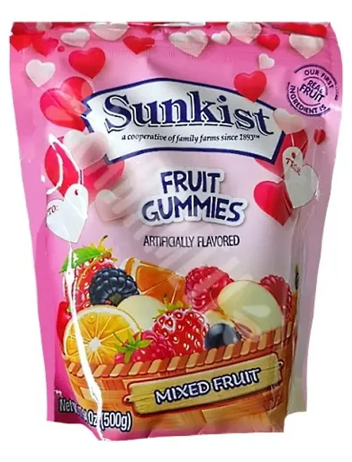 Bala De Goma - Sunkist Fruit Gummies - Com Fruta De Verdade
