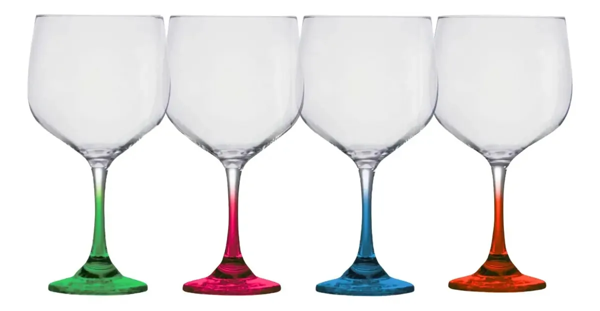 Jogo De Taças Designer Sofisticado Colorido 790ml Versátil