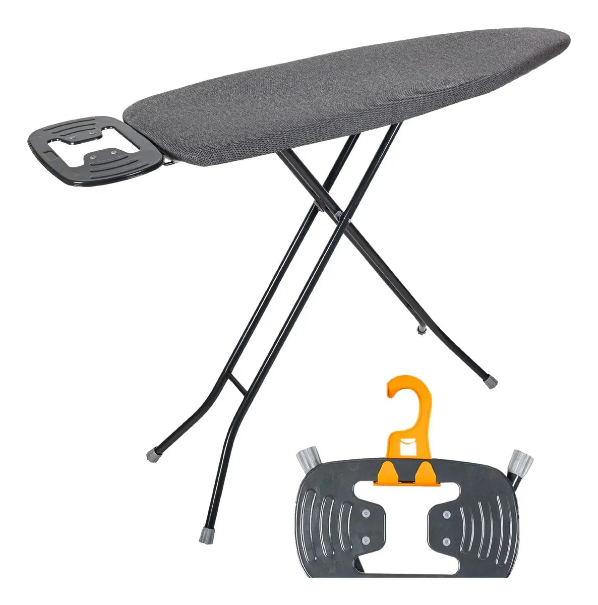 Tábua de passar roupa com suporte de ferro, tábua de passar roupa C