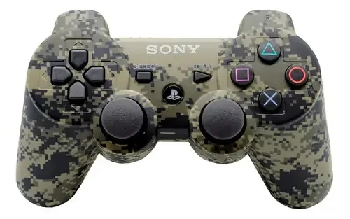 Controle Compatível Ps3 Army Gren Cor Verde