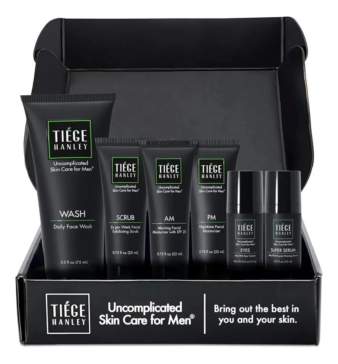 Tiege Hanley Kit de Cuidados com a Pele para Homens, Rotina