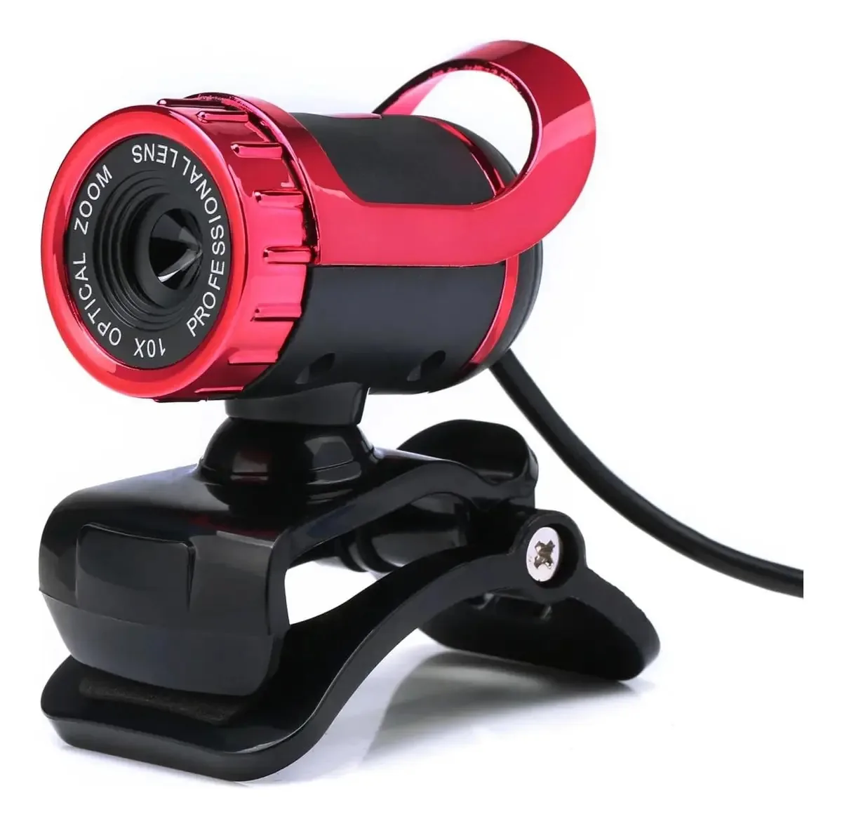 Adequado para webcam giratória de visão noturna de alta definição, webcam USB com microfone de 360 graus, webcam com clipe para cores de computador, PC, laptop e notebook