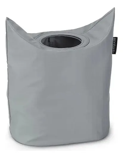 Cesto de roupa suja oval cinza Bolsa oval Brabantia de 50 L