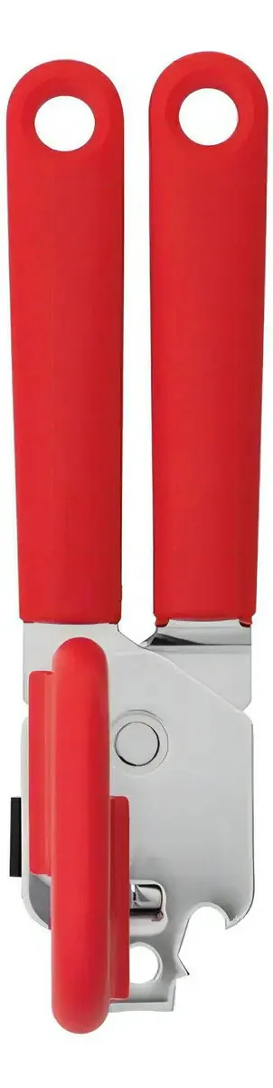 Abridor de latas com botão. Brabantia Brand Red
