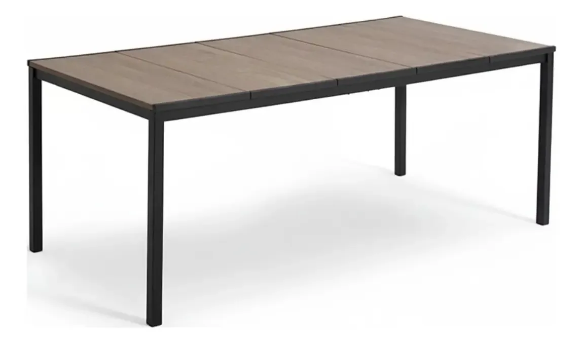 Mesa de Jardim Exterior Porto 200cm Ashwood Marrom Escuro