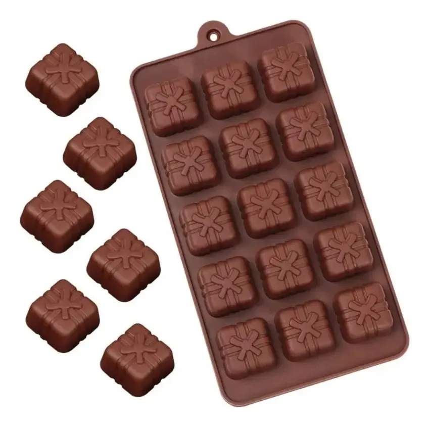 Moldes de chocolate Moldes de chocolate Fita de silicone de chocolate cor marrom
