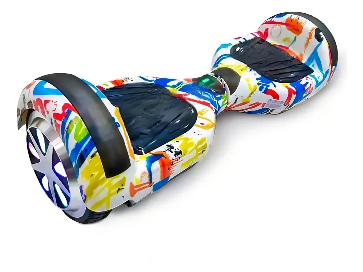 6 Polegadas Hoverboard Skate Eletrico Bluetooth Led Grafiti