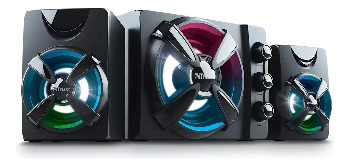 Caixa De Som Gamer Ziva Rgb 2.1 Com 22w E Subwoofer - Trust Cor Colorido