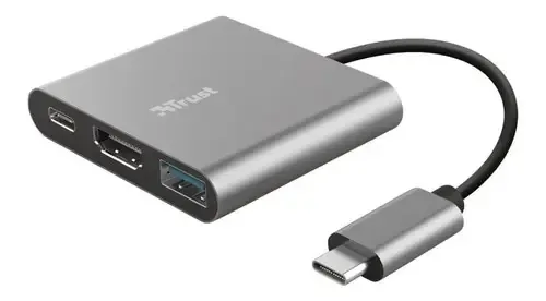 Adaptador Trust Multiport Usb Hub -c 3 em 1 (HDMI, Usb 3.1)