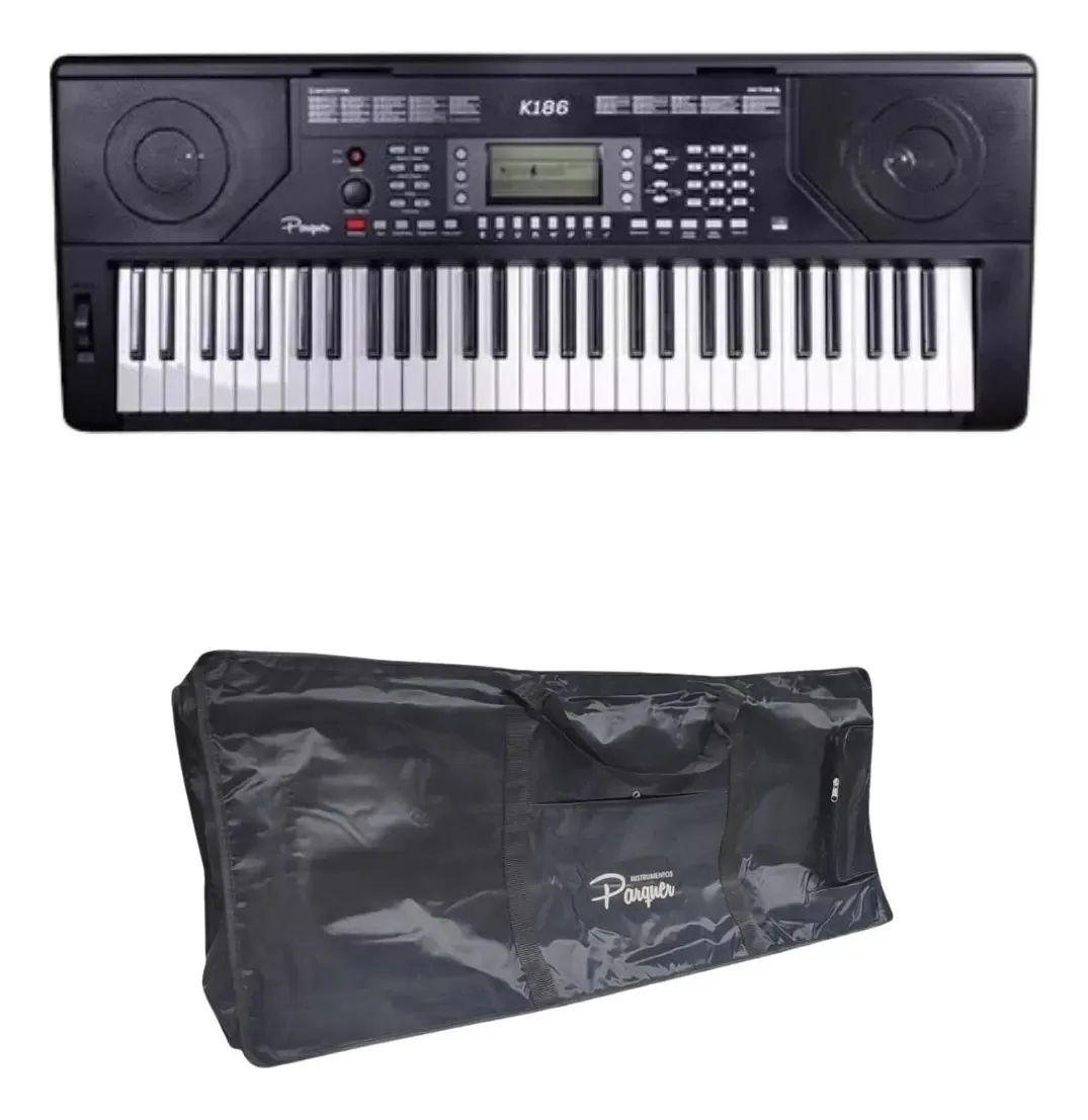 Combinação de teclado K186bk Sensitive Black Acolchoed Cover Parquer