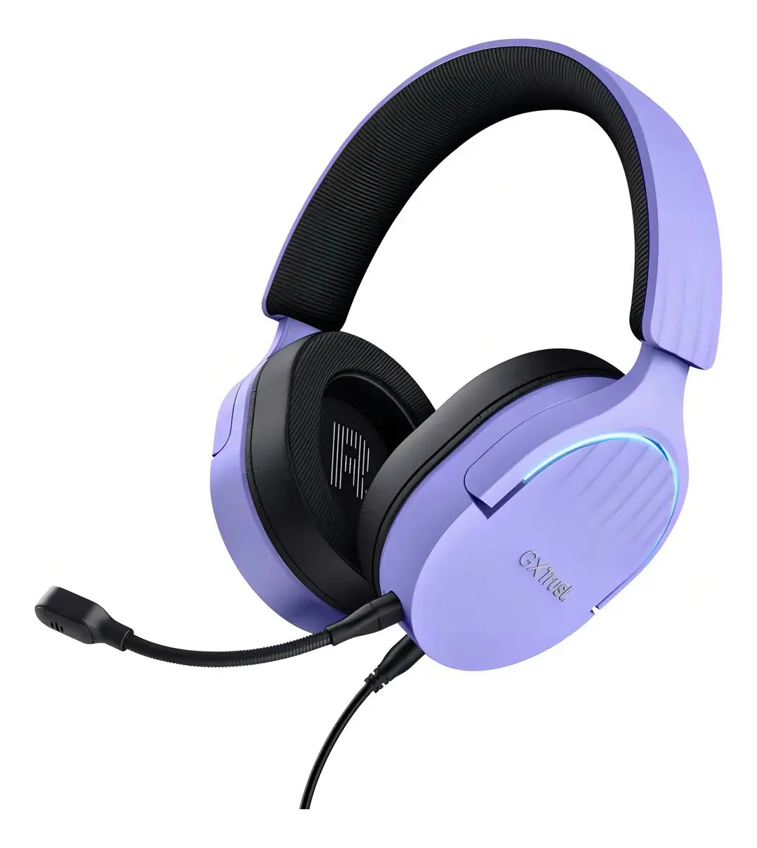 Headset Gamer Fayzo 7.1 Rgb Drivers 50mm Usb Trust Cor Roxo