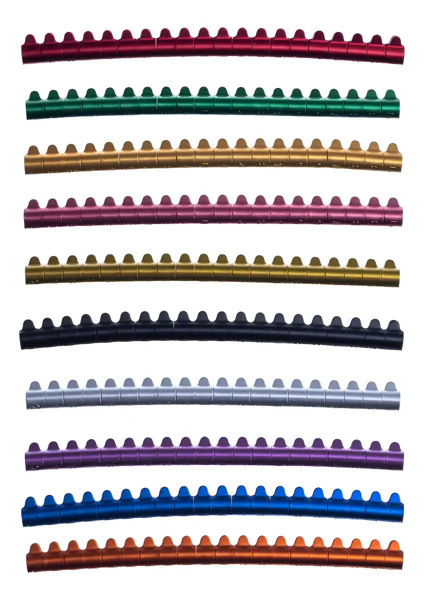 Kit 100 Unid - Anilhas Abertas Metálica Marcação - 3.0 Mm Cor Cores Variadas