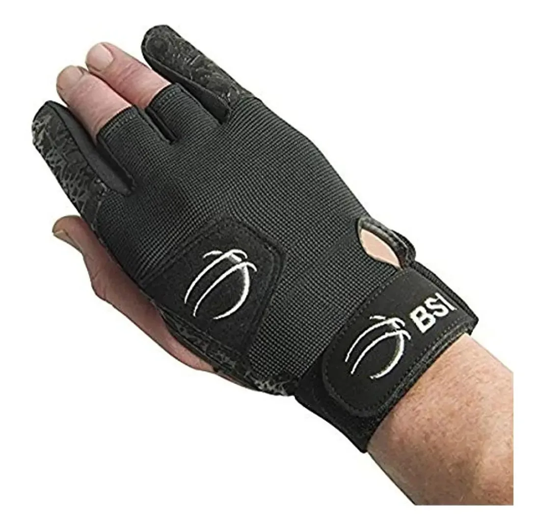 Bsi 315 Luva de Boliche para Destros, Preta, Média