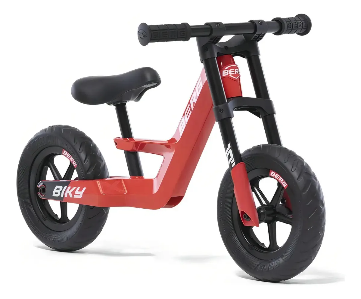 Bicicleta Berg Biky Mini Balance sem pedais Trainer, cor vermelha