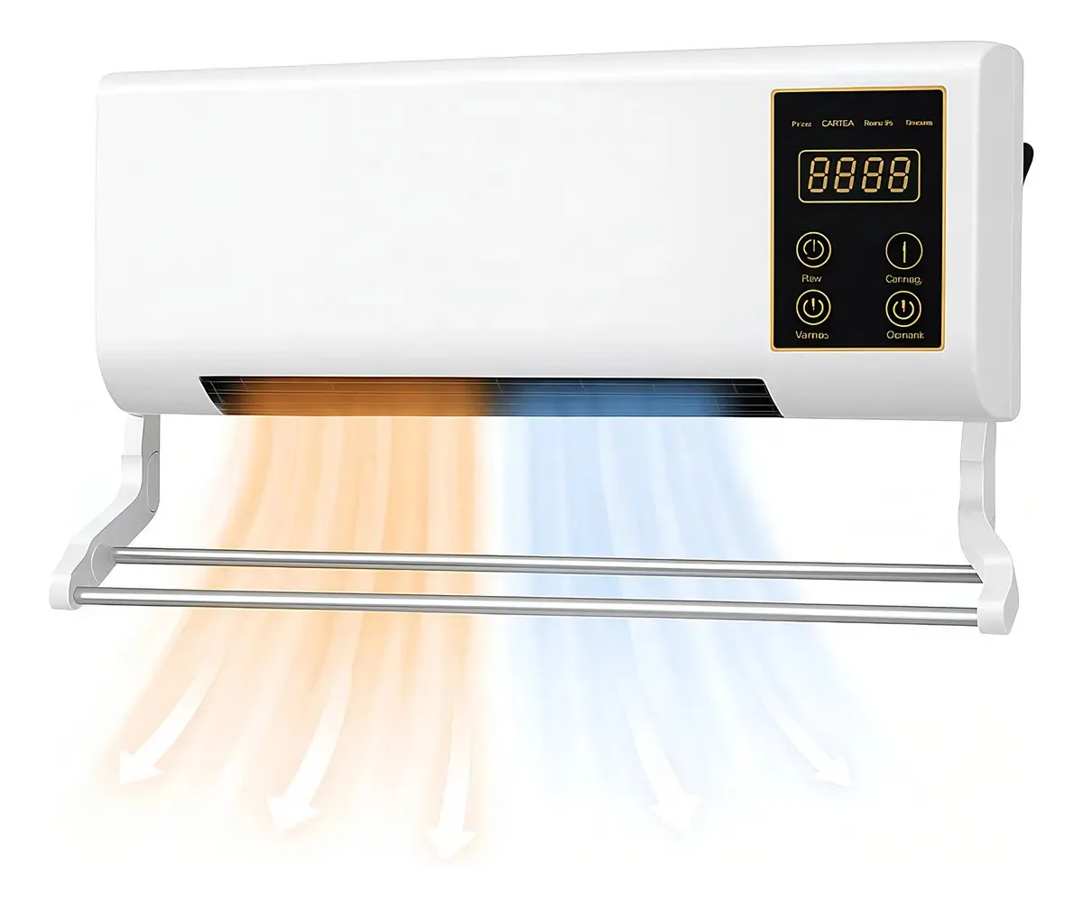 Aquecedor de parede de calor de ar frio de 1800w com controle remoto branco