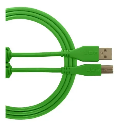 Cabo Usb Udg Ultimate U95001 Para Controladora Dj E Mixer 1m Cor Verde