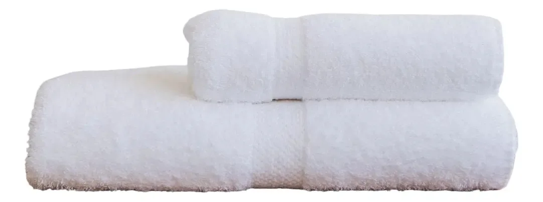 Conjunto de toalhas e toalhas Pierre Cardin 100% algodão 450 gr, cor branca