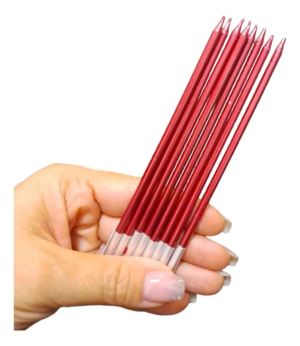 Pacote de aniversário X8u, velas longas lisas e finitas