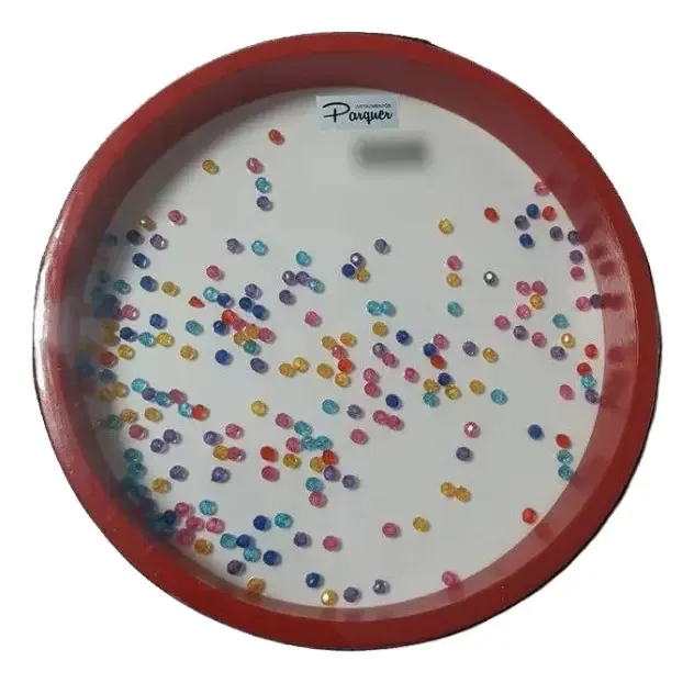 Pandeiro Ocean Drum Parquer com bolas de som do oceano vermelho