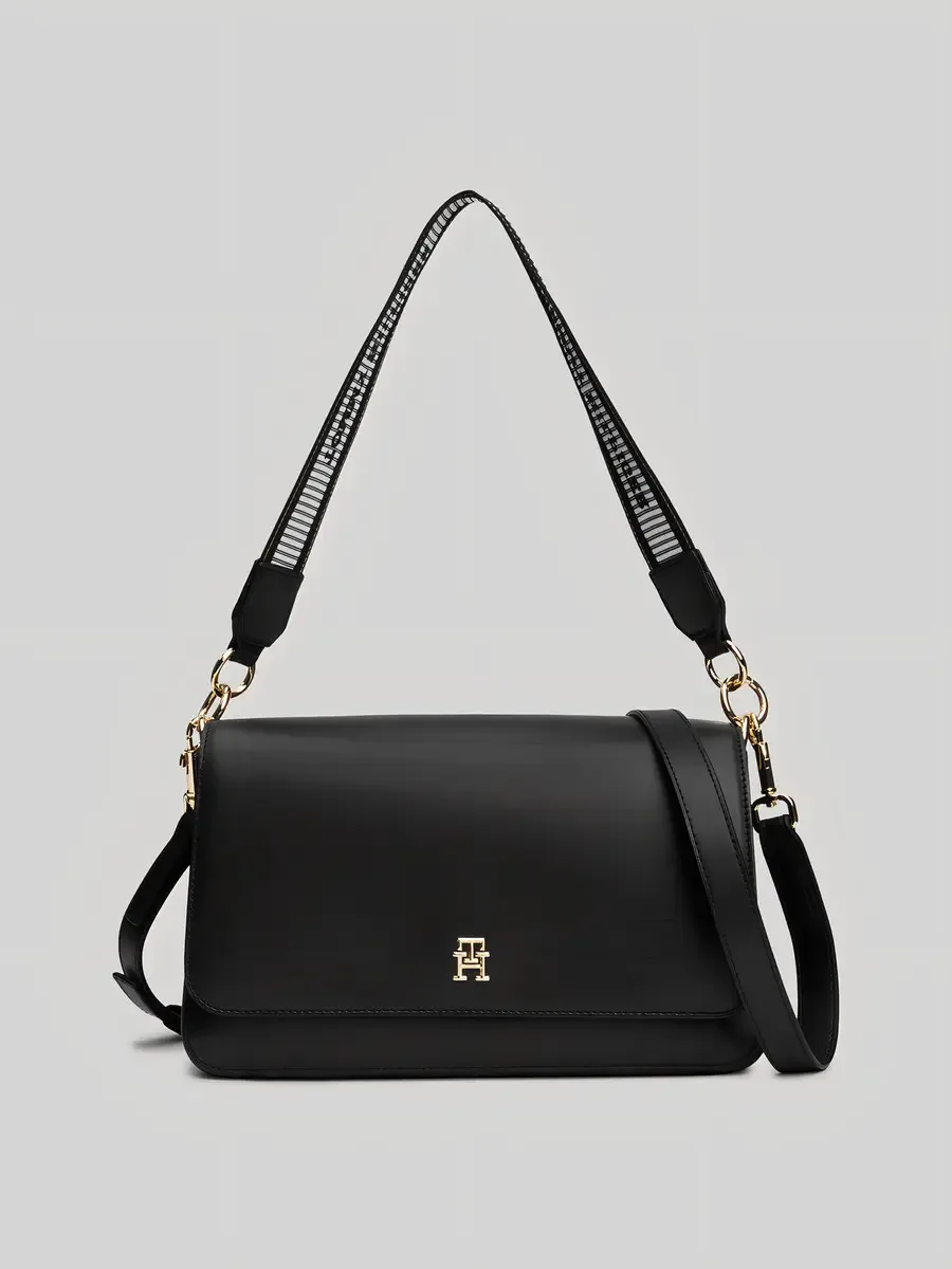 Bolsa de ombro Tommy Hilfiger com alça têxtil e logotipo