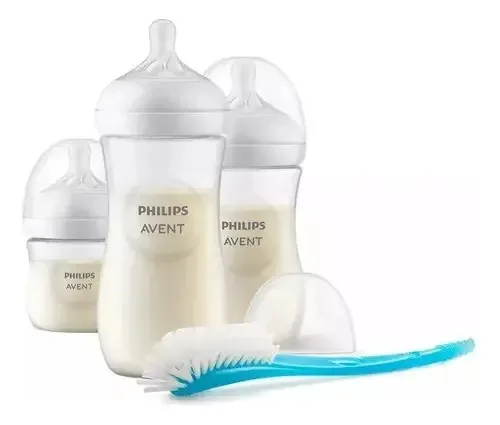 Conjunto de Mamadeiras Natural Response 125/260/330 Avent Maternelle Cor Transparente Conjunto de 3 Mamadeiras