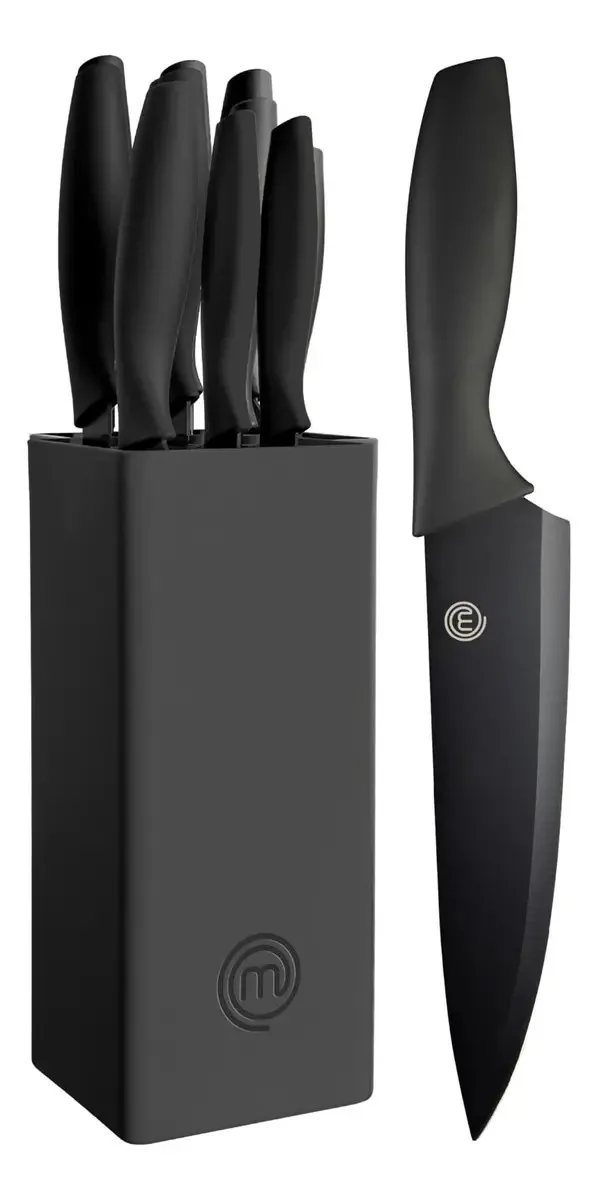 Conjunto De Facas Masterchef Com Bloco + 6 Facas De Cozinha