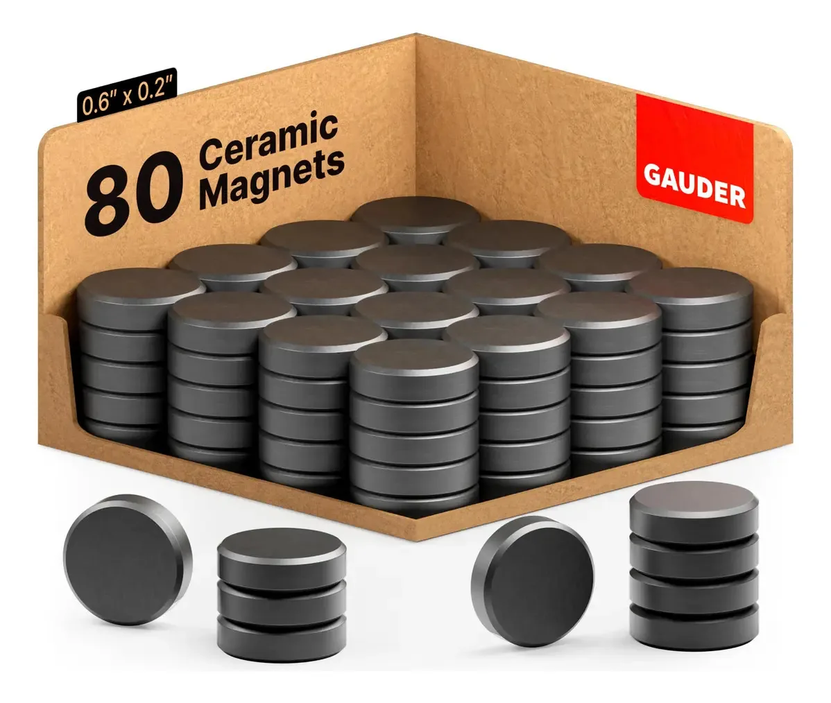 Ímãs Gauder Black Craft (0,6 x 0,2 polegadas)
