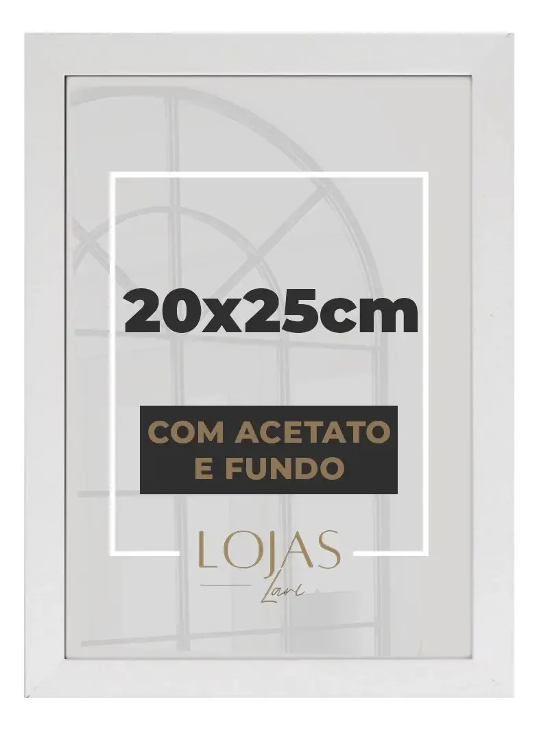 Kit 12 Molduras Quadro 20x25 Com Acetato Foto Poster Retrato Cor Branco