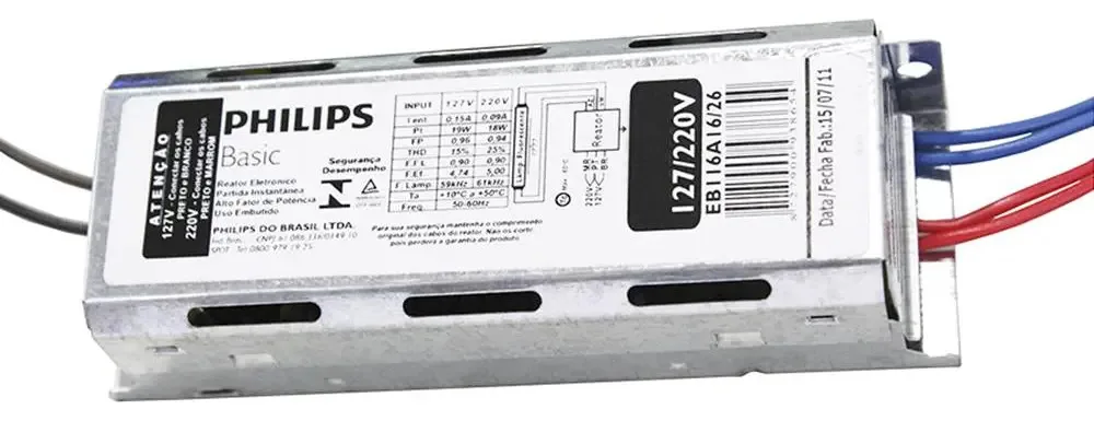 Reator Eletr.philips Afp 2 X 16 Biv