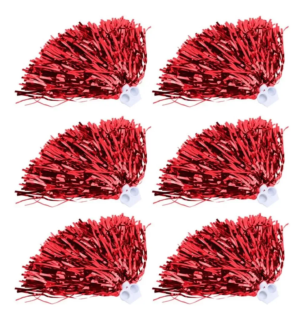 Pom Pom Pom Pons Mechudos Pon Pon Pom Cheerleader para festa vermelha